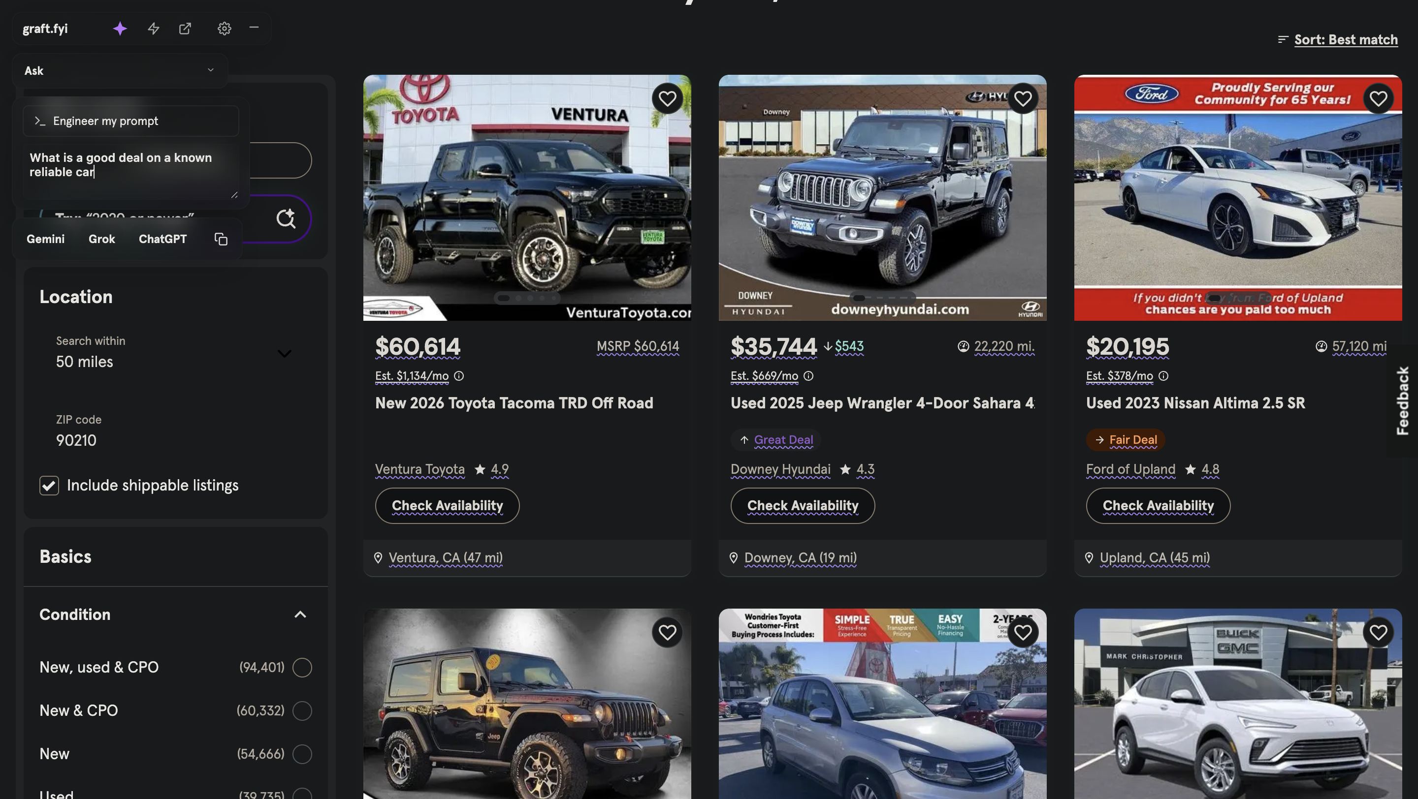 Cars.com Integration Demo